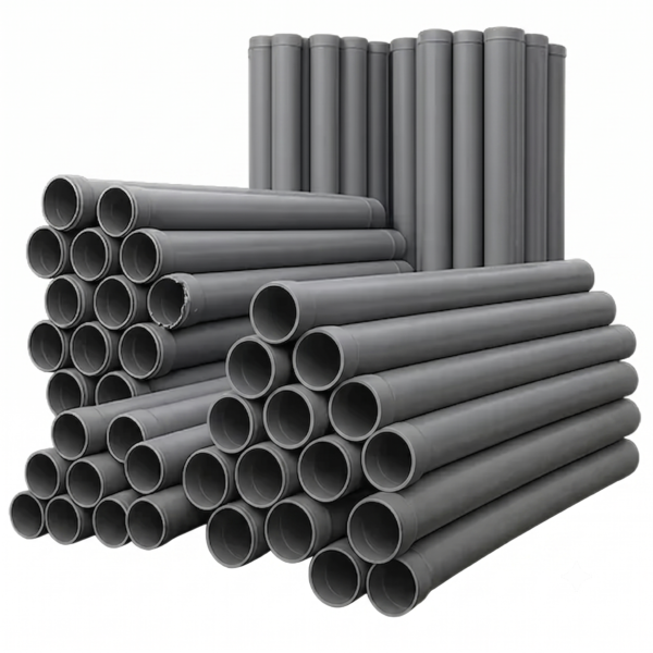 لوله PVC فاضلابی نیمه قوی طوسی سایز 40 میلی‌متر